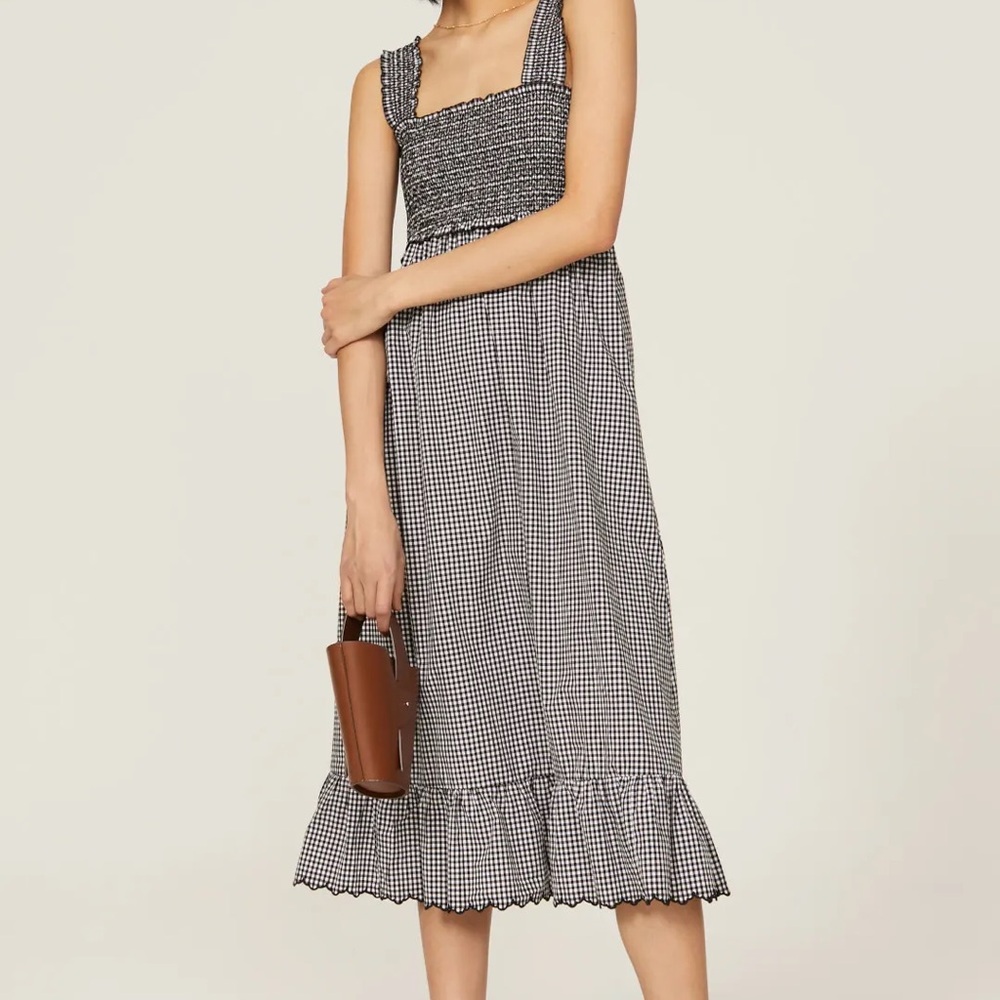 Rails Rumi Gingham Midi Cottagecore Picnic Chic Dress